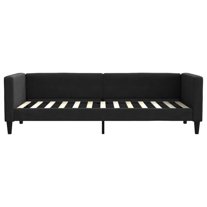 Casa si Gradina - Mobilier - Paturi si accesorii - Paturi - Pat de zi cu extensie si sertare, negru, 80x200 cm, textil - Infinity.ro