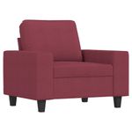Casa si Gradina - Mobilier - Scaune si fotolii - Fotolii - Fotoliu canapea cu taburet, rosu vin, 60 cm, material textil - Infinity.ro