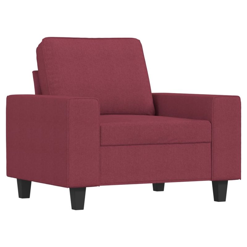 Casa si Gradina - Mobilier - Scaune si fotolii - Fotolii - Fotoliu canapea cu taburet, rosu vin, 60 cm, material textil - Infinity.ro