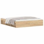 Casa si Gradina - Mobilier - Paturi si accesorii - Paturi - Cadru pat, stejar sonoma, 180x200 cm, Super King Size - Infinity.ro