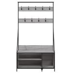 Casa si Gradina - Mobilier - Organizare si depozitare - Cuiere - Suport de haine cu raft pantofi, sonoma gri, 100x41x184 cm - Infinity.ro