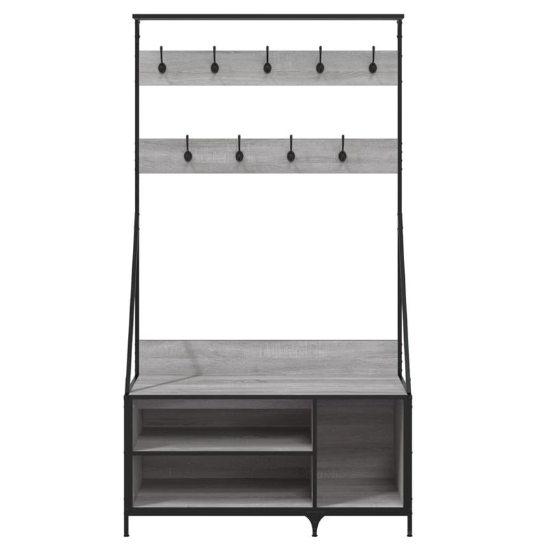 Casa si Gradina - Mobilier - Organizare si depozitare - Cuiere - Suport de haine cu raft pantofi, sonoma gri, 100x41x184 cm - Infinity.ro