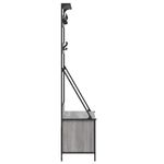 Casa si Gradina - Mobilier - Organizare si depozitare - Cuiere - Suport de haine cu raft pantofi, sonoma gri, 100x41x184 cm - Infinity.ro