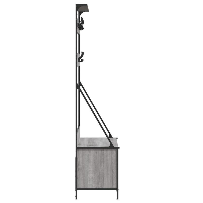 Casa si Gradina - Mobilier - Organizare si depozitare - Cuiere - Suport de haine cu raft pantofi, sonoma gri, 100x41x184 cm - Infinity.ro