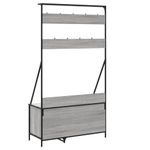 Casa si Gradina - Mobilier - Organizare si depozitare - Cuiere - Suport de haine cu raft pantofi, sonoma gri, 100x41x184 cm - Infinity.ro