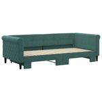 Casa si Gradina - Mobilier - Paturi si accesorii - Paturi - Pat de zi cu extensie, verde inchis, 90x200 cm, catifea - Infinity.ro