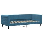Casa si Gradina - Mobilier - Paturi si accesorii - Paturi - Pat de zi cu saltea, albastru, 90x200 cm, catifea - Infinity.ro