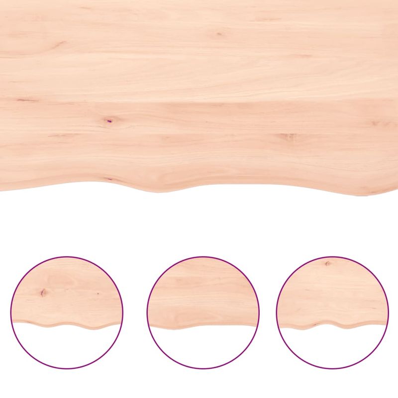 Casa si Gradina - Mobilier - Mobilier baie - Blaturi baie - Blat de baie, 100x50x(2-6) cm, lemn masiv netratat - Infinity.ro
