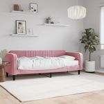 Casa si Gradina - Mobilier - Paturi si accesorii - Paturi - Pat de zi cu saltea, roz, 80x200 cm, catifea - Infinity.ro