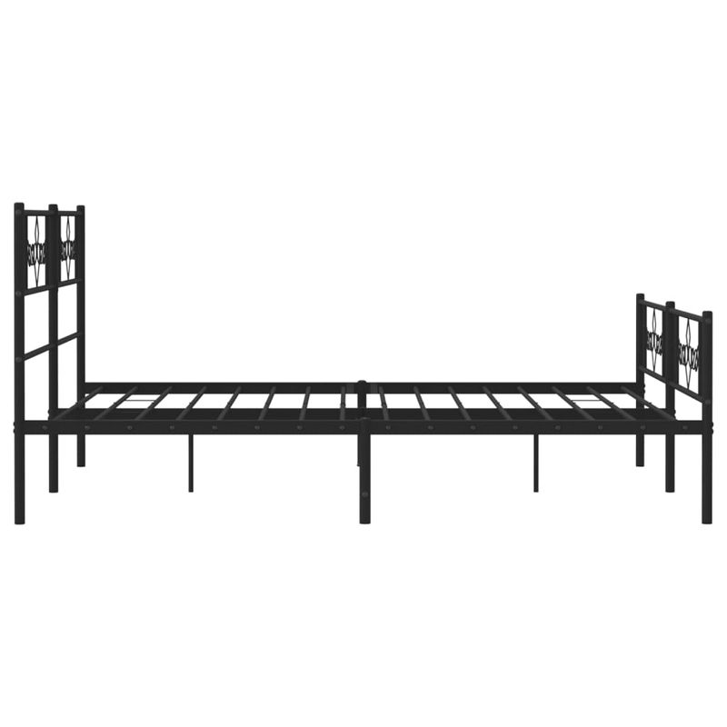 Casa si Gradina - Mobilier - Paturi si accesorii - Paturi - Cadru pat metalic cu tablie de cap/picioare, negru, 135x190 cm - Infinity.ro