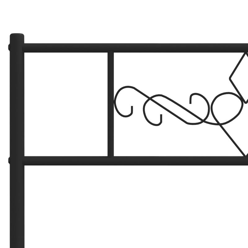Casa si Gradina - Mobilier - Paturi si accesorii - Paturi - Cadru pat metalic cu tablie de cap/picioare, negru, 135x190 cm - Infinity.ro