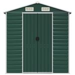 Casa si Gradina - Gradina si terasa - Casute de gradina - Sopron de gradina, verde, 191x470x198 cm, otel zincat - Infinity.ro