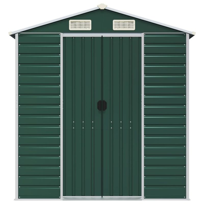 Casa si Gradina - Gradina si terasa - Casute de gradina - Sopron de gradina, verde, 191x470x198 cm, otel zincat - Infinity.ro