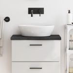 Casa si Gradina - Mobilier - Mobilier baie - Blaturi baie - Blat de baie, maro inchis, 60x40x(2-4) cm, lemn masiv tratat - Infinity.ro