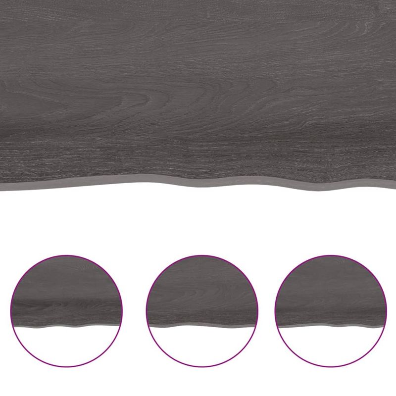 Casa si Gradina - Mobilier - Mobilier baie - Blaturi baie - Blat de baie, maro inchis, 60x40x(2-4) cm, lemn masiv tratat - Infinity.ro