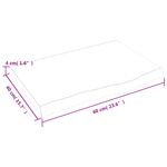 Casa si Gradina - Mobilier - Mobilier baie - Blaturi baie - Blat de baie, maro inchis, 60x40x(2-4) cm, lemn masiv tratat - Infinity.ro