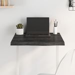 Casa si Gradina - Mobilier - Feronerie si accesorii mobila - Blat de masa maro 60x60x(2-4) cm, lemn masiv stejar tratat, maro închis - Infinity.ro