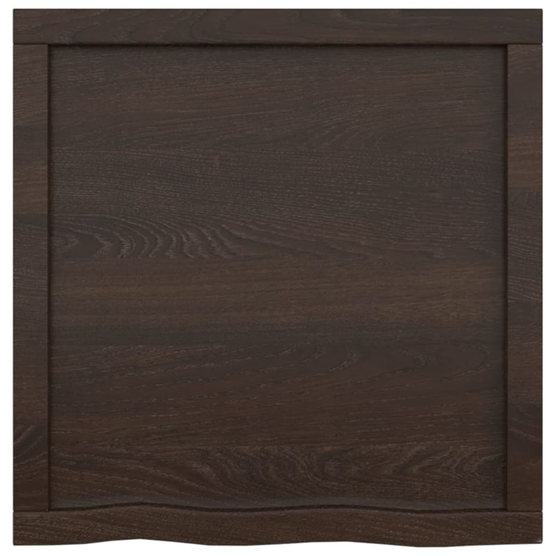 Casa si Gradina - Mobilier - Feronerie si accesorii mobila - Blat de masa maro 60x60x(2-4) cm, lemn masiv stejar tratat, maro închis - Infinity.ro