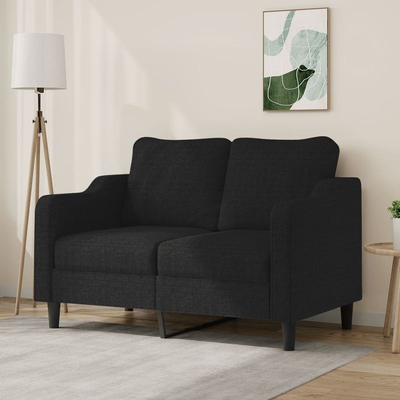 Casa si Gradina - Mobilier - Canapele si coltare - Canapele - Canapea cu 2 locuri, negru, 120 cm, material textil - Infinity.ro