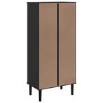 Casa si Gradina - Mobilier - Biblioteci si rafturi - Biblioteci - Biblioteca SENJA aspect ratan negru 60x35x130 cm lemn masiv pin - Infinity.ro