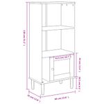 Casa si Gradina - Mobilier - Biblioteci si rafturi - Biblioteci - Biblioteca SENJA aspect ratan negru 60x35x130 cm lemn masiv pin - Infinity.ro