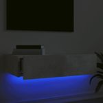 Casa si Gradina - Mobilier - Comode si corpuri - Comode - Comoda TV cu lumini LED, gri beton, 60x35x15,5 cm - Infinity.ro