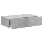 Casa si Gradina - Mobilier - Comode si corpuri - Comode - Comoda TV cu lumini LED, gri beton, 60x35x15,5 cm - Infinity.ro