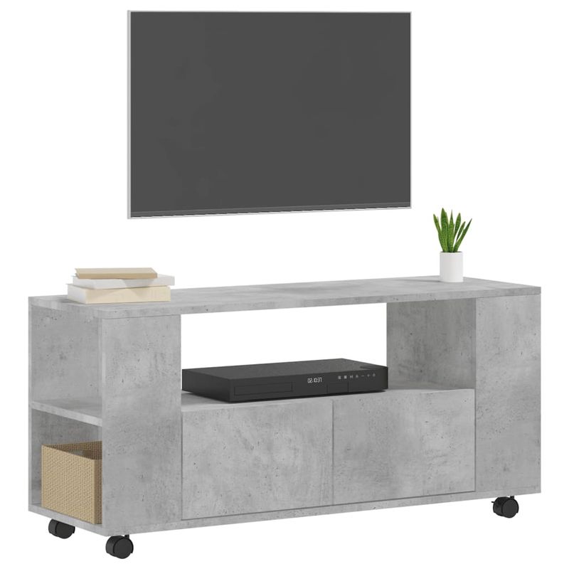Casa si Gradina - Mobilier - Comode si corpuri - Comode - Comoda TV, gri beton, 102x34,5x43 cm, lemn prelucrat - Infinity.ro