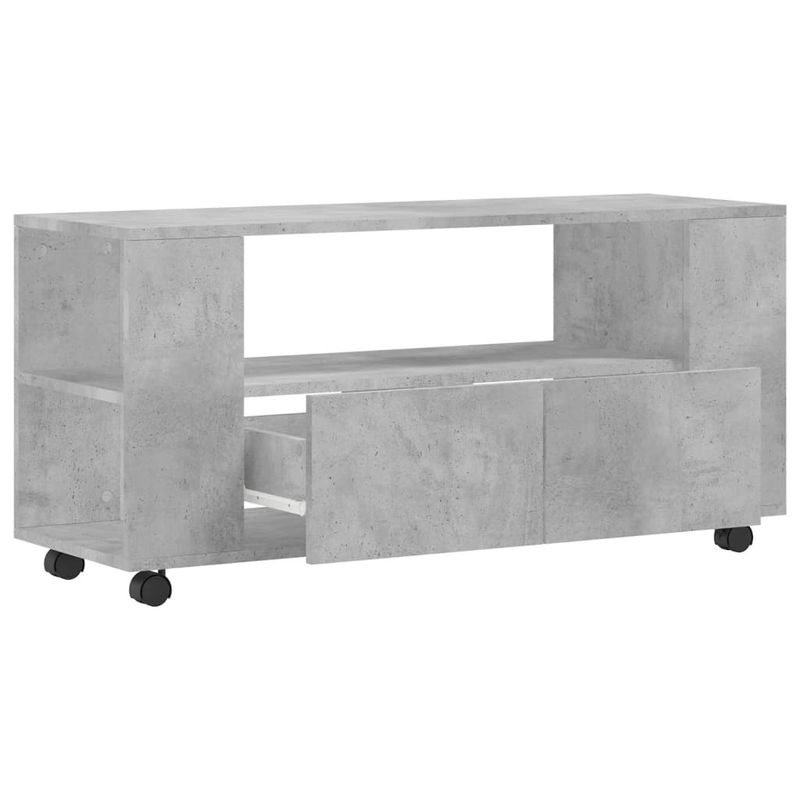 Casa si Gradina - Mobilier - Comode si corpuri - Comode - Comoda TV, gri beton, 102x34,5x43 cm, lemn prelucrat - Infinity.ro
