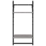 Casa si Gradina - Mobilier - Biblioteci si rafturi - Rafturi - Rafturi perete 2 niveluri cu bare 2 buc. gri sonoma 30x25x65 cm - Infinity.ro