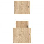 Casa si Gradina - Mobilier - Biblioteci si rafturi - Rafturi - Rafturi de perete cu bare, 2 buc, stejar sonoma, 60x16x14 cm - Infinity.ro