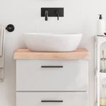 Casa si Gradina - Mobilier - Mobilier baie - Blaturi baie - Blat de baie, 60x60x(2-6) cm, lemn masiv netratat - Infinity.ro