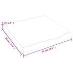 Casa si Gradina - Mobilier - Mobilier baie - Blaturi baie - Blat de baie, 60x60x(2-6) cm, lemn masiv netratat - Infinity.ro