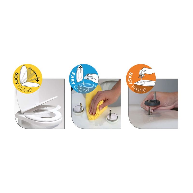 Casa si Gradina - Sanitare - Obiecte sanitare - Vase de toaleta - Tiger Capac de toaleta „Blade”, alb - Infinity.ro