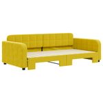 Casa si Gradina - Mobilier - Paturi si accesorii - Paturi - Pat de zi cu extensie, galben, 100x200 cm, catifea - Infinity.ro