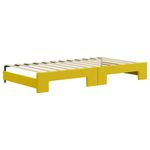 Casa si Gradina - Mobilier - Paturi si accesorii - Paturi - Pat de zi cu extensie, galben, 100x200 cm, catifea - Infinity.ro