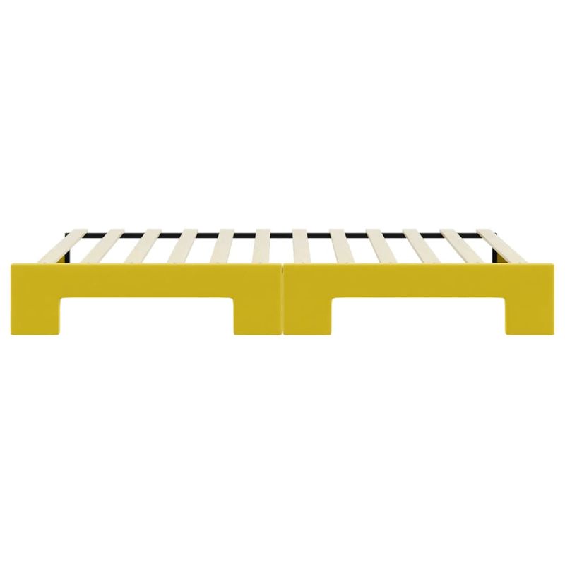 Casa si Gradina - Mobilier - Paturi si accesorii - Paturi - Pat de zi cu extensie, galben, 100x200 cm, catifea - Infinity.ro