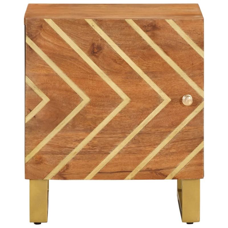 Casa si Gradina - Mobilier - Comode si corpuri - Noptiere - Noptiere, 2 buc., maro si negru, lemn masiv de mango - Infinity.ro