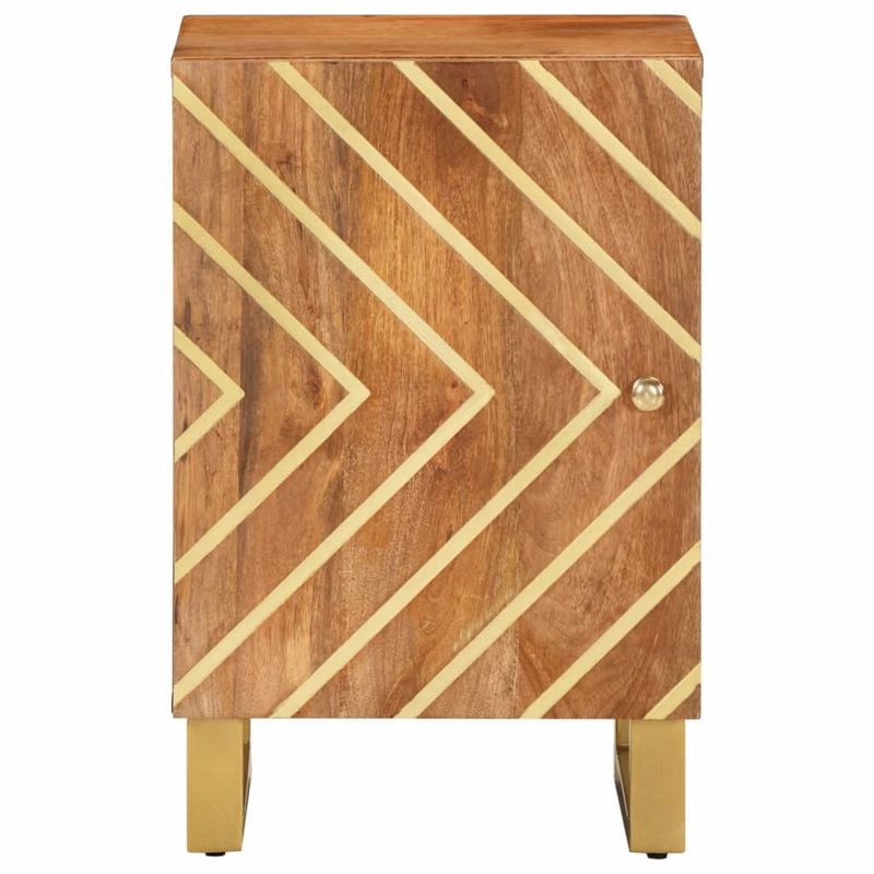 Casa si Gradina - Mobilier - Mobilier baie - Corpuri baie - Dulap de baie, maro si negru, 38x33,5x58 cm lemn masiv de mango - Infinity.ro