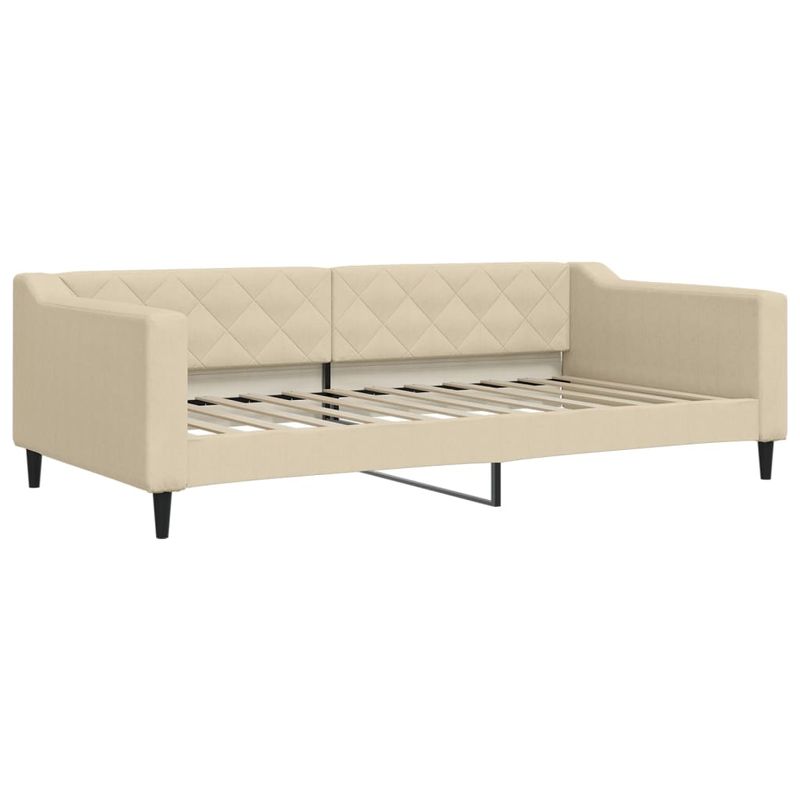Casa si Gradina - Mobilier - Paturi si accesorii - Paturi - Pat de zi cu extensie, crem, 100x200 cm, textil - Infinity.ro