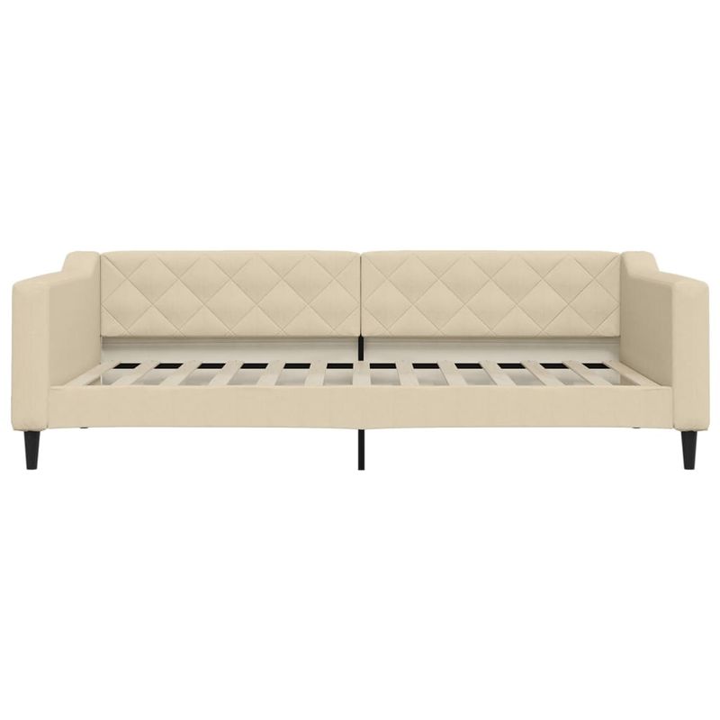 Casa si Gradina - Mobilier - Paturi si accesorii - Paturi - Pat de zi cu extensie, crem, 100x200 cm, textil - Infinity.ro