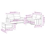Casa si Gradina - Mobilier - Seturi de mobilier - Seturi living - Set canapea cu perne, 3 piese, rosu vin, material textil - Infinity.ro
