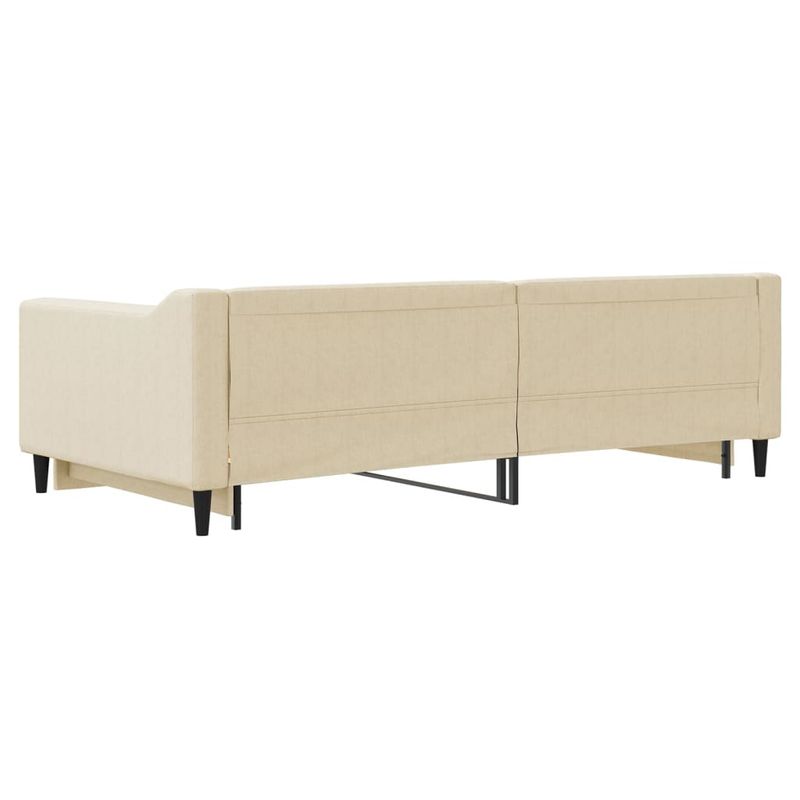 Casa si Gradina - Mobilier - Paturi si accesorii - Paturi - Pat de zi cu extensie, crem, 100x200 cm, textil - Infinity.ro
