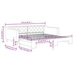 Casa si Gradina - Mobilier - Paturi si accesorii - Paturi - Pat de zi cu extensie, crem, 100x200 cm, textil - Infinity.ro