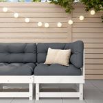 Casa si Gradina - Gradina si terasa - Mobilier exterior - Canapele si fotolii gradina - Canapea de colt pentru gradina, alb, lemn masiv de pin - Infinity.ro