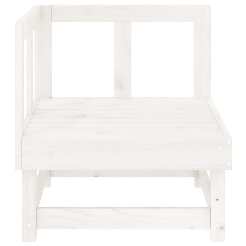 Casa si Gradina - Gradina si terasa - Mobilier exterior - Canapele si fotolii gradina - Canapea de colt pentru gradina, alb, lemn masiv de pin - Infinity.ro