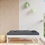 Casa si Gradina - Gradina si terasa - Mobilier exterior - Canapele si fotolii gradina - Taburet de gradina, 120x80 cm, alb, lemn masiv de pin - Infinity.ro