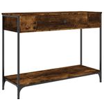 Casa si Gradina - Mobilier - Comode si corpuri - Console - Masuta consola, stejar fumuriu, 100x34,5x75 cm, lemn prelucrat - Infinity.ro