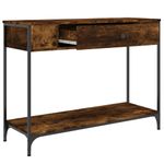 Casa si Gradina - Mobilier - Comode si corpuri - Console - Masuta consola, stejar fumuriu, 100x34,5x75 cm, lemn prelucrat - Infinity.ro