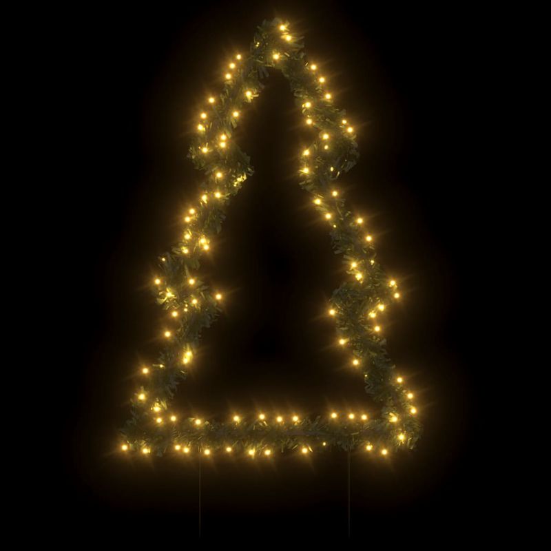 Casa si Gradina - Decoratiuni - Decoratiuni de sezon - Decoratiune brad cu lumini de Crăciun cu tarusi, 115 LED, 90 cm, model cu panglică - Infinity.ro